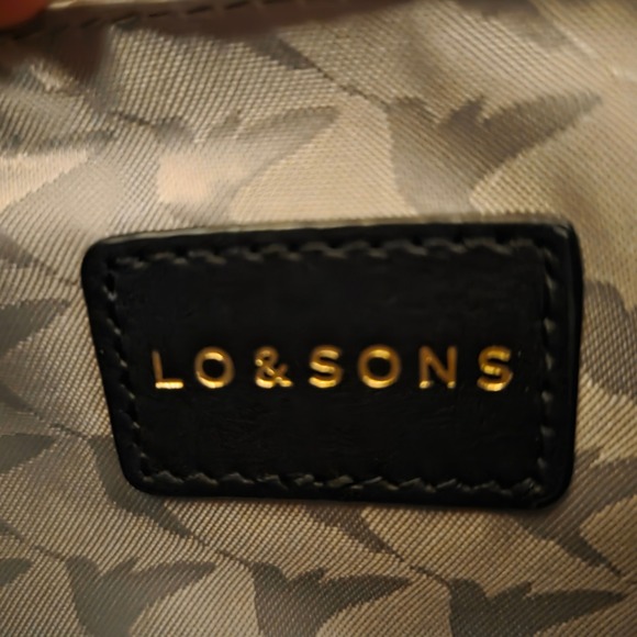 Lo & Sons The Original "OG" Black Travel Laptop Weekend Bag, Like New Black+Gold - Picture 5 of 11